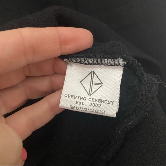 Opening Ceremony Lucky Rose Sweatshirt dress red roses size small - Picture 8 of 9